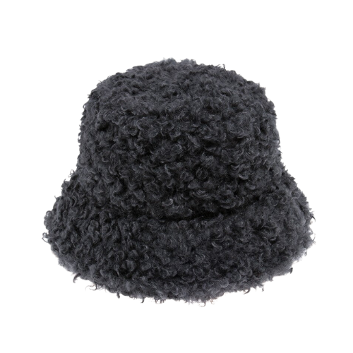 Carbon Fuzzy Faux Fur Bucket Hat