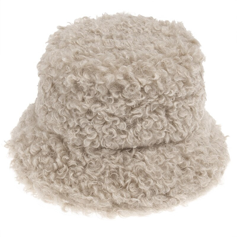 Fuzzy Faux Fur Bucket Hat