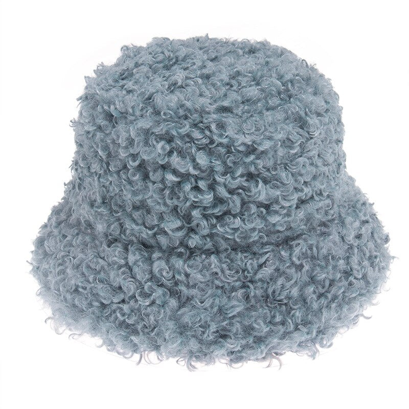 Fuzzy Faux Fur Bucket Hat