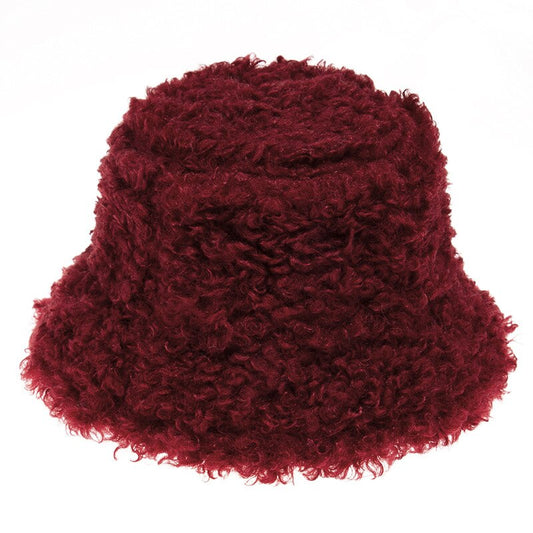 Fuzzy Faux Fur Bucket Hat