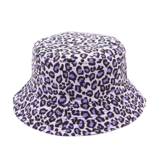 Purple Leopard Reversible Bucket