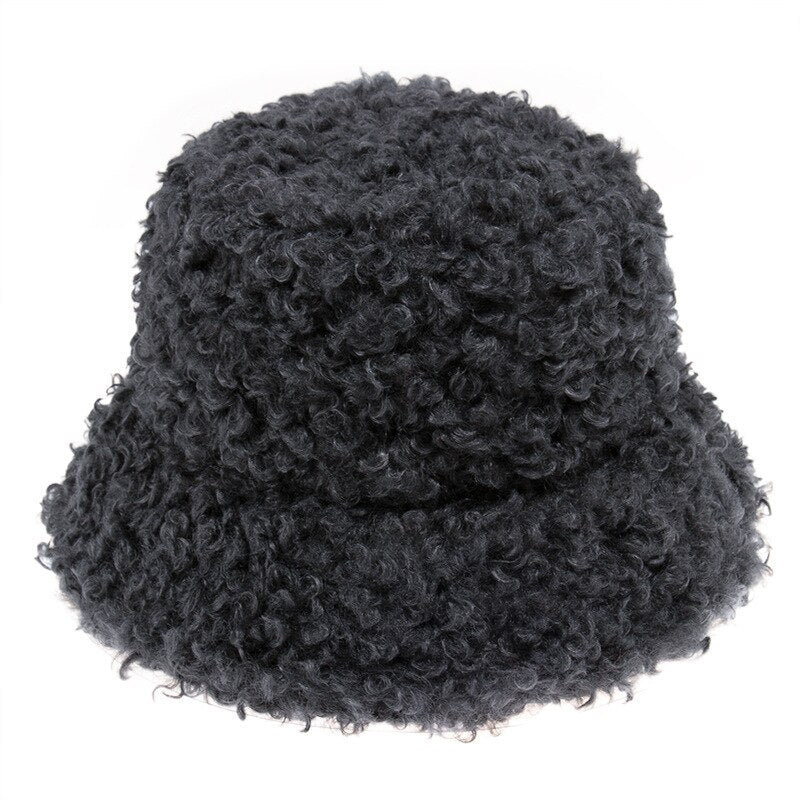 Fuzzy Faux Fur Bucket Hat