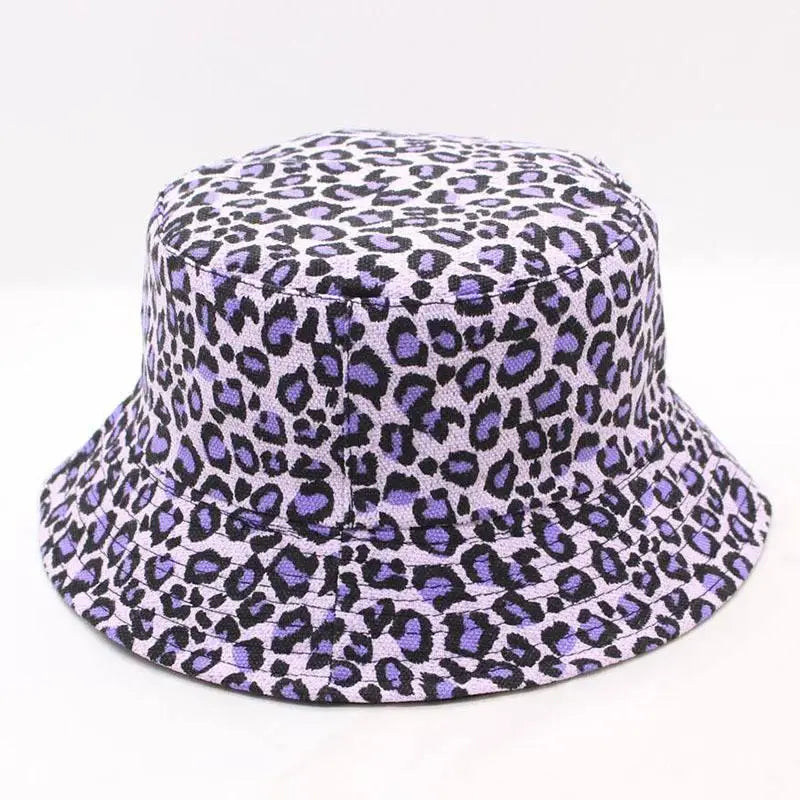 Purple Leopard Reversible Bucket